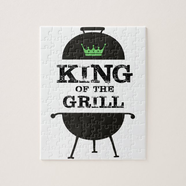 King Of The Grill, Black Green Crown Jigsaw Puzzle (Vertical)