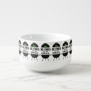 King Of The Grill, Black Green Crown Soup Mug