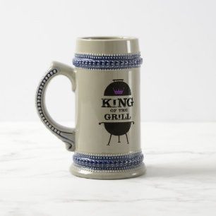 King Of The Grill, Black Purple Crown Beer Stein