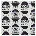 King Of The Grill, Black Purple Crown Fabric