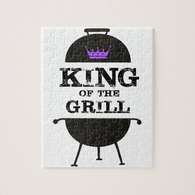 King Of The Grill, Black Purple Crown Jigsaw Puzzle (Vertical)