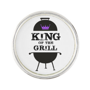 King Of The Grill, Black Purple Crown Lapel Pin
