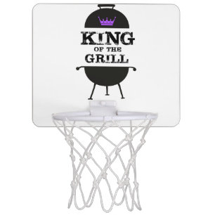 King Of The Grill, Black Purple Crown Mini Basketball Hoop