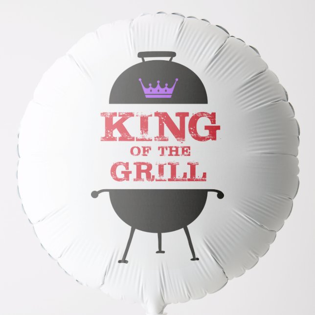 King Of The Grill, Black Purple Crown Red Balloon (Front)