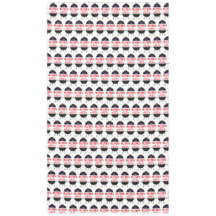 King Of The Grill, Black Purple Crown Red Tablecloth