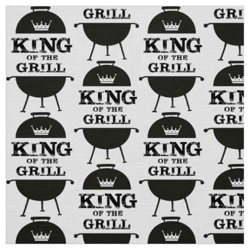 King Of The Grill, Black White Crown Fabric