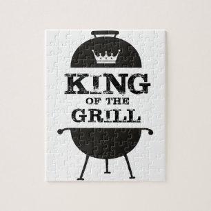 King Of The Grill, Black White Crown Jigsaw Puzzle