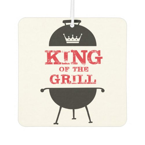 King Of The Grill Black White Crown Red Air Freshener