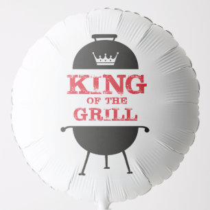 King Of The Grill, Black White Crown Red Balloon