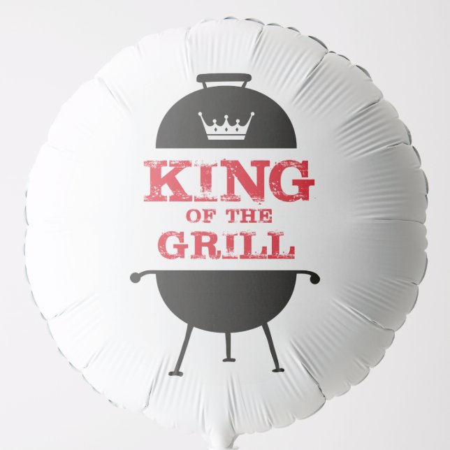 King Of The Grill, Black White Crown Red Balloon (Front)