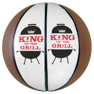 King Of The Grill, Black White Crown Red Basketball