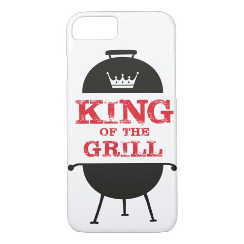 King Of The Grill Black White Crown Red iPhone 87 Case