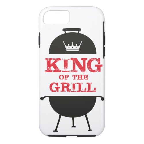 King Of The Grill Black White Crown Red iPhone 87 Case