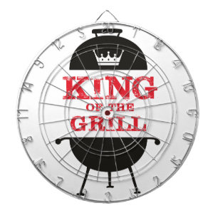 King Of The Grill, Black White Crown Red Dart Board
