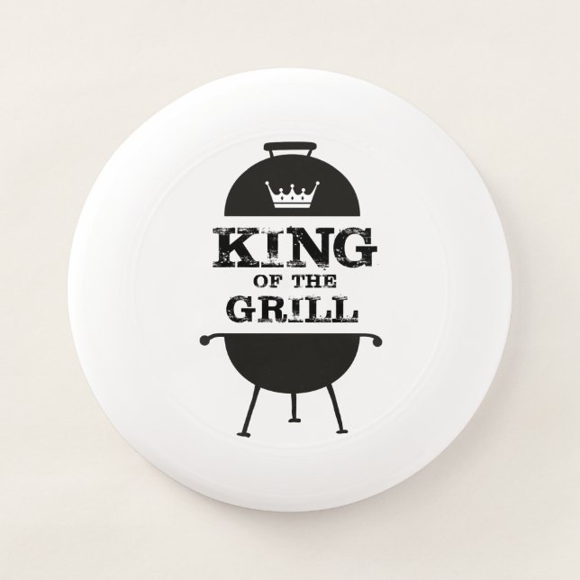 King Of The Grill, Black White Crown Wham-O Frisbee (Front)