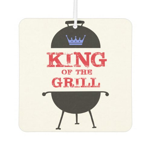 King Of The Grill Blue Crown Red Air Freshener