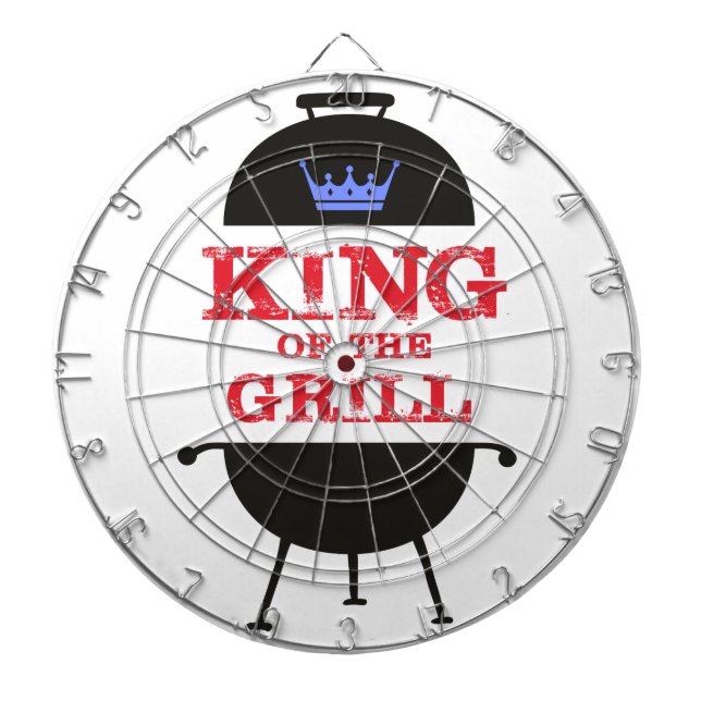 King Of The Grill, Blue Crown Red Dart Board (Front)
