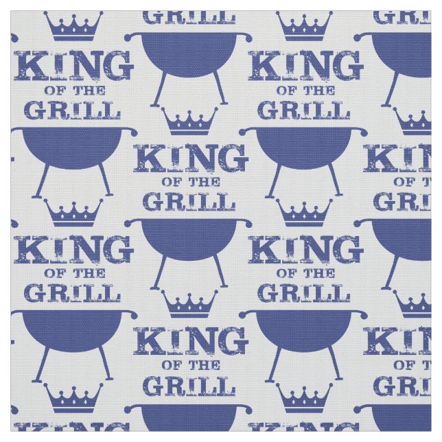 King Of The Grill, Blue Fabric (Swatch)