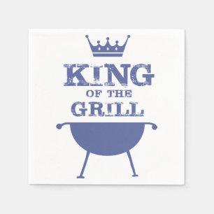 King Of The Grill, Blue Napkins