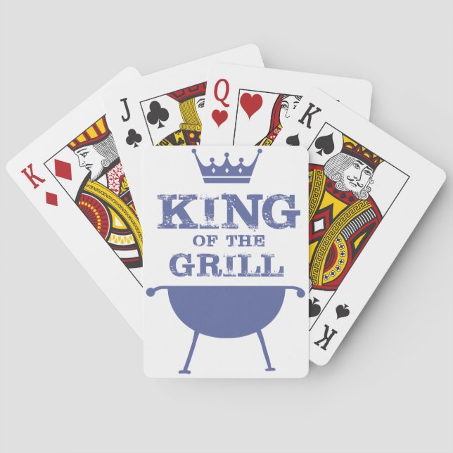King Of The Grill, Blue Poker Cards (Back)