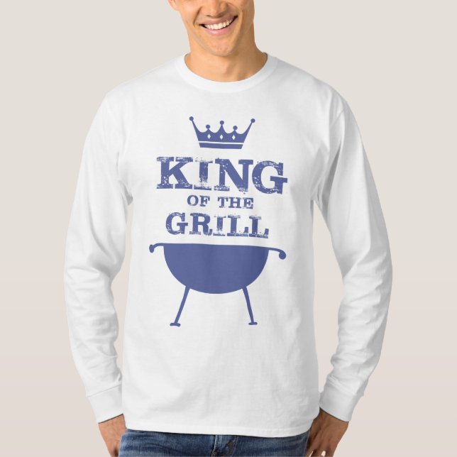 King Of The Grill, Blue T-Shirt (Front)