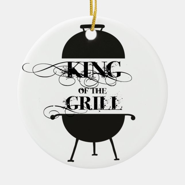 King Of The Grill Ceramic Ornament (Front)