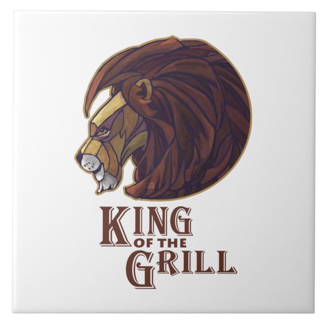 King of the Grill Ceramic Tile (Front)