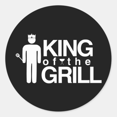 King of the Grill Classic Round Sticker