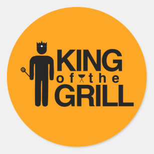 King of the Grill Classic Round Sticker