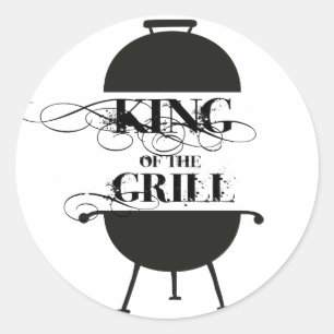 King Of The Grill Classic Round Sticker