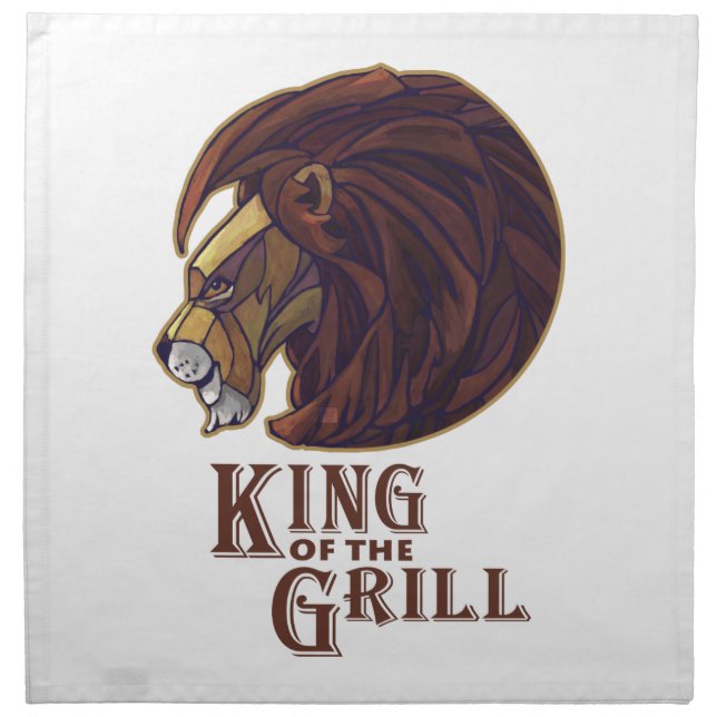 King of the Grill Cloth Napkin (Front)