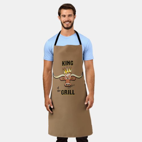 King Of The Grill _ Comical Steer Apron