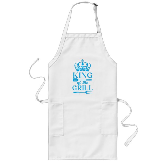 King of the Grill (costomizable) Long Apron (Front)