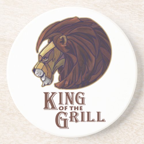 King of the Grill Drink Coaster