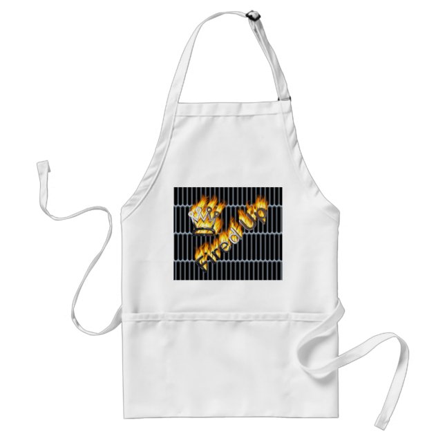 King of the Grill - Fired Up Adult Apron (Front)