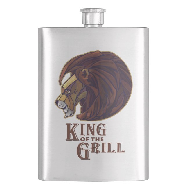 King of the Grill Flask (Front)