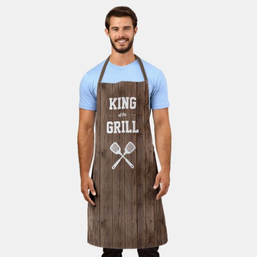 King of the Grill Funny Barn Wood Grilling Apron