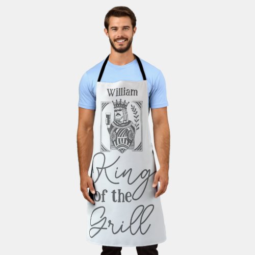 King of the Grill Funny BBQ Apron for Dad