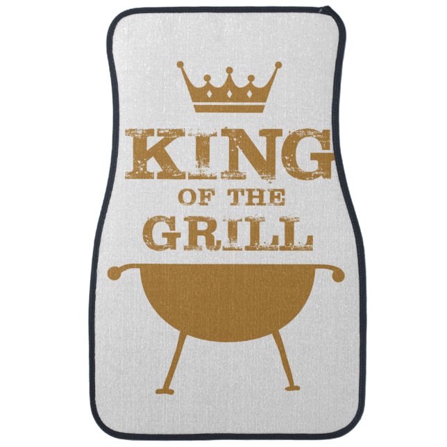 King Of The Grill, Gold Car Floor Mat (Front)