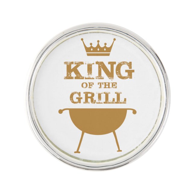 King Of The Grill, Gold Lapel Pin (Front)