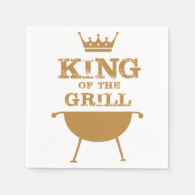 King Of The Grill, Gold Napkins (Front)