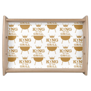 King Of The Grill, Gold Serving Tray