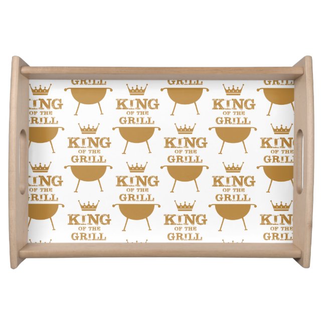 King Of The Grill, Gold Serving Tray (Front)