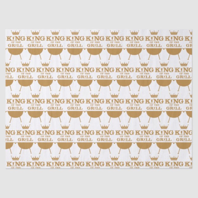 King Of The Grill, Gold Tissue Paper (Front)