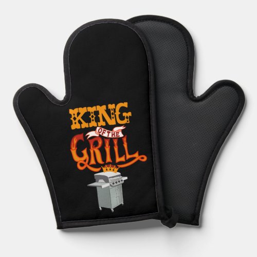 King of the Grill Graphic Oven Mitt