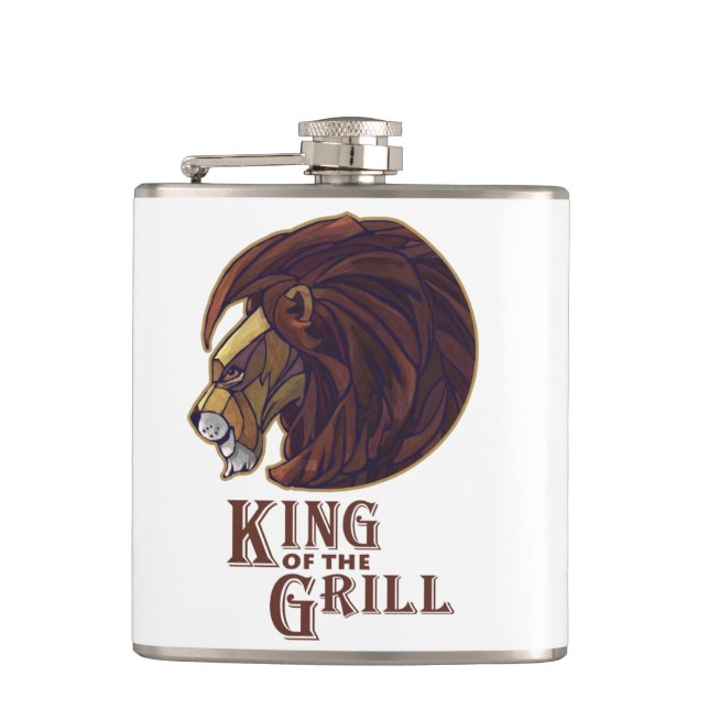 King of the Grill Hip Flask (Front)