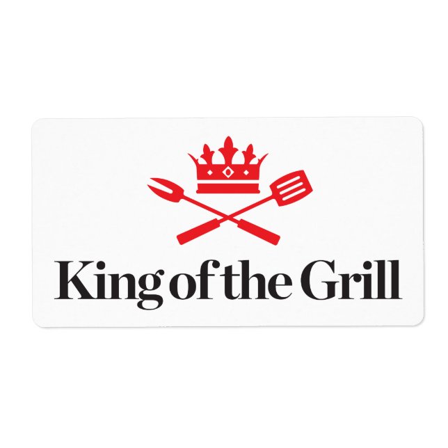 King of the Grill Label (Front)