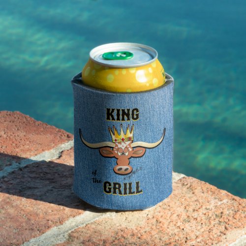 King Of The Grill _ Longhorn Steer Can Cooler
