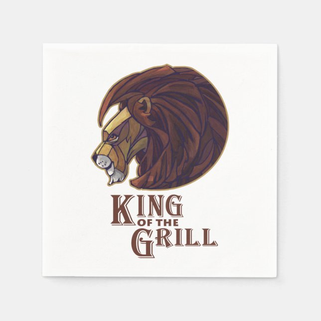 King of the Grill Napkins (Front)