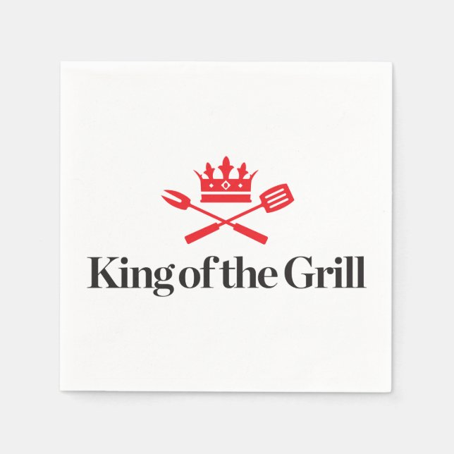 King of the Grill Napkins (Front)